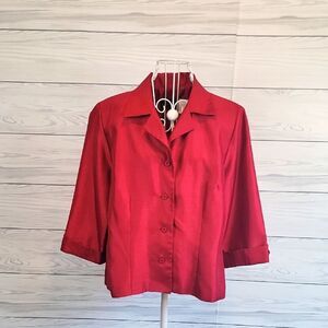 M.H.M Melissa Harper Vintage Red Women's Dressy Top Size 14